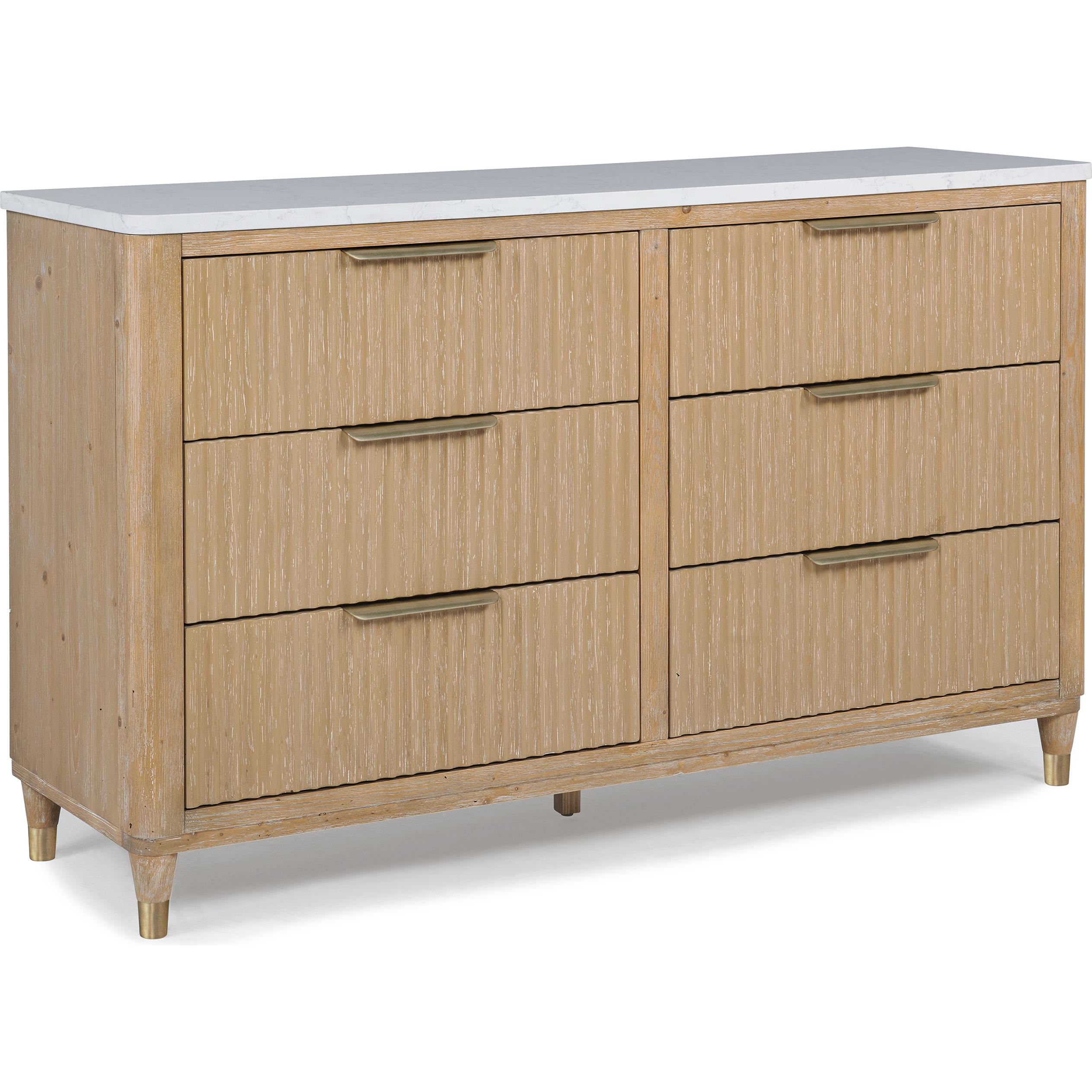 Crown Mark Kara B1450-1 Dresser - Cerused Natural IMAGE 1